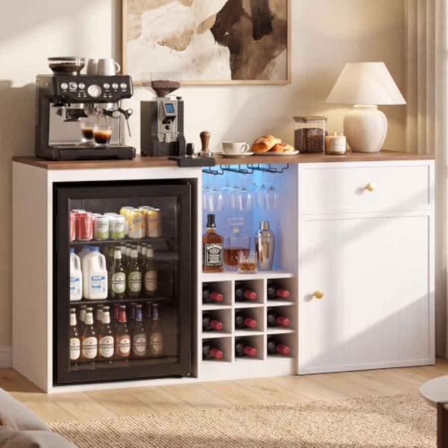 냉장고 공간이 있는 커피 바 캐비닛, 55.2인치 홈  - Home Bar And Fridge 리뷰 및 가격