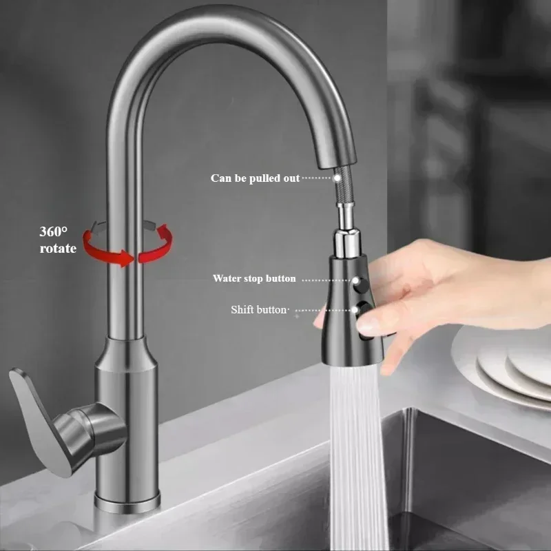 주방 수도꼭지 고급 구리 건그레이 싱크대 풀아웃 수도꼭 - Home Bar Sink 리뷰 및 가격